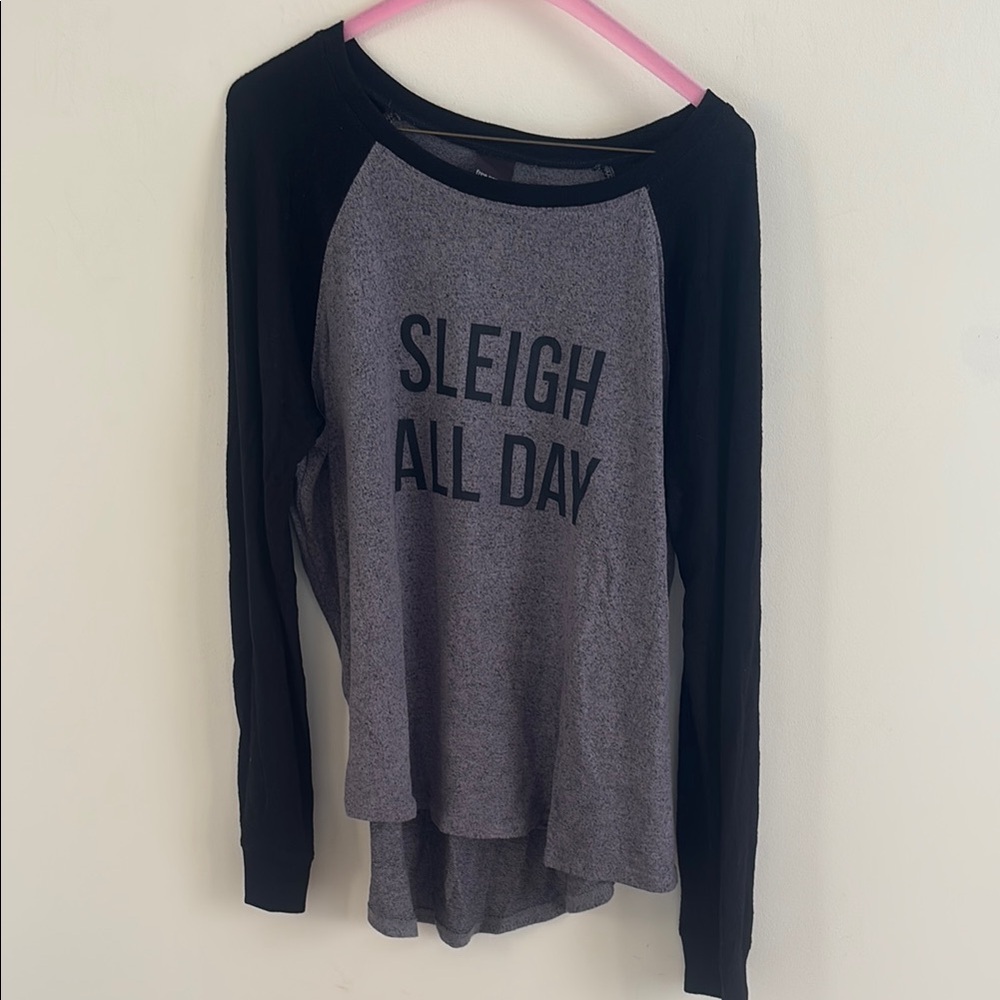 Black and Gray Long Sleeve Shirt